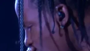 Travis Scott performing at the 2017 MTV EMAs